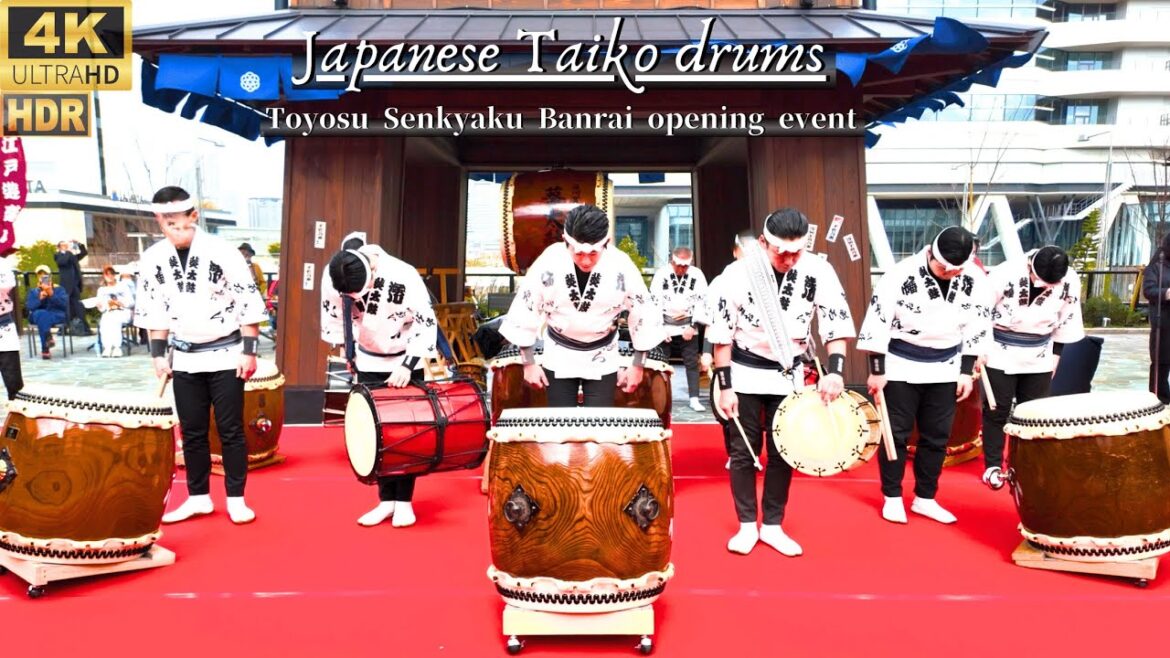 Taiko drums performance ~Japanese culture Tours~ February 1, 2024 [4K HDR]