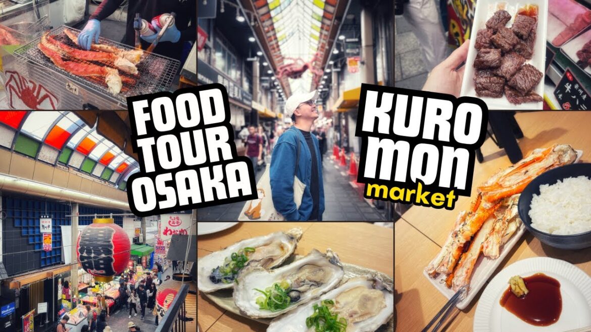 🇯🇵Du Lịch Nhật Bản #24 Food Tour Osaka - Ăn Sập Chợ Kuromon - Thiên đường Ẩm thực Osaka