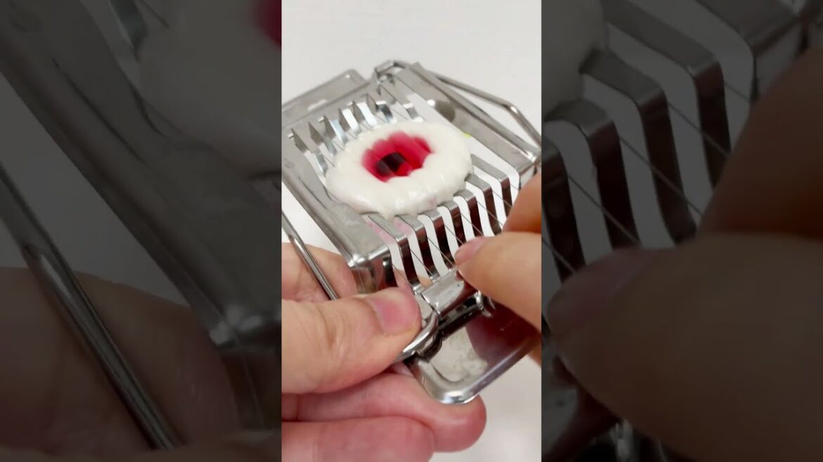 Eyeball Gummy Trolli Pop Eye vs Egg Slicer #shorts
