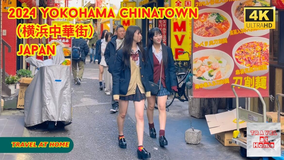 4k hdr japan travel | 2024 Spring Festival Walk in Yokohama Chinatown （横浜中華街）Japan |  2024 龍年大吉