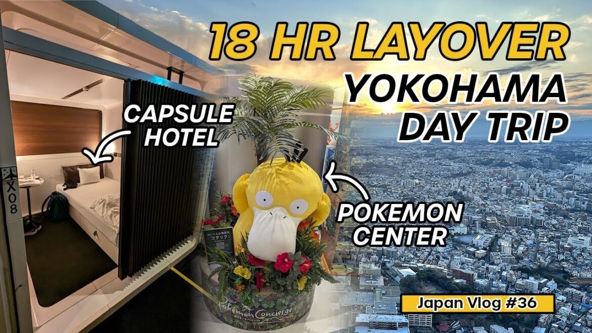 FIRST CABIN $67 Capsule Hotel Review | Haneda Airport Layover ✈️| Yokohama Day Trip & Pokemon Center