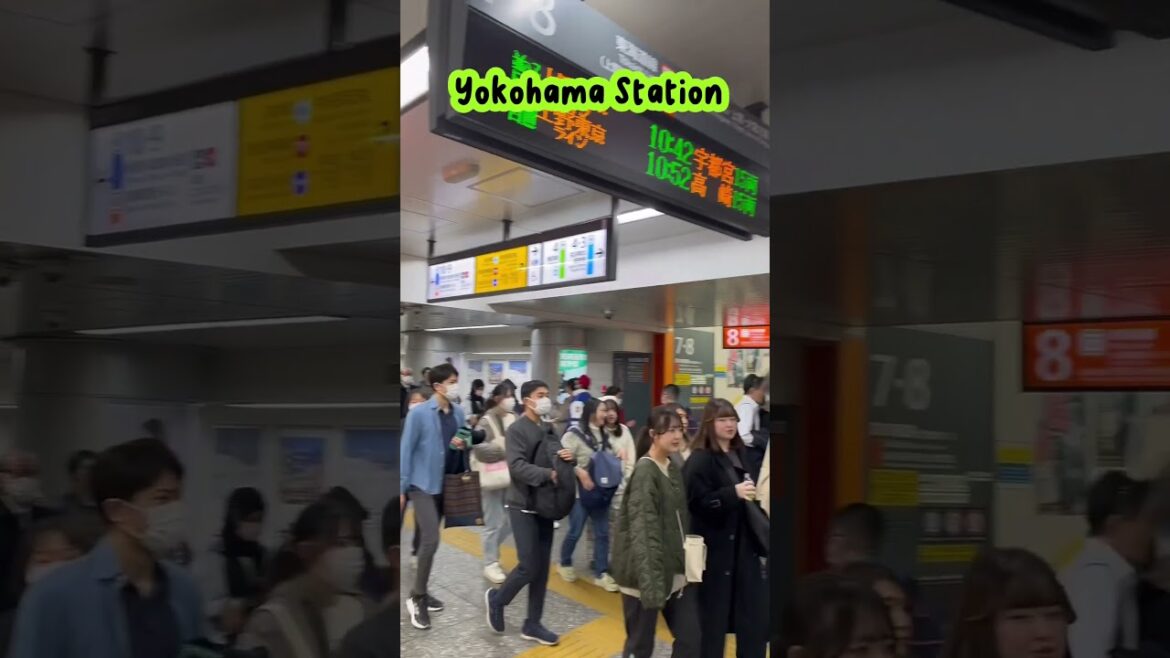 Crazy crowd at Yokohama station. #CapCut #fypシ #fyp #miss_elly69 #trending #japan #yokohama #travel