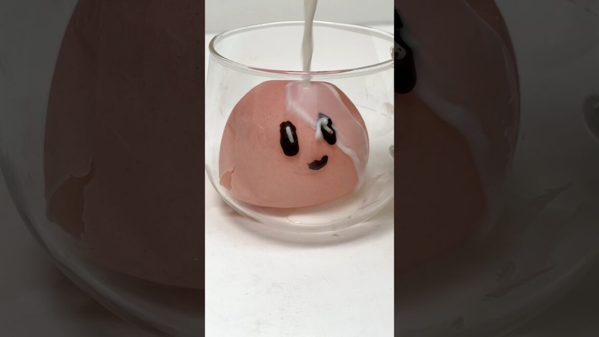 DIY Kirby Chocolate Dome for Hot Chocolate #shorts