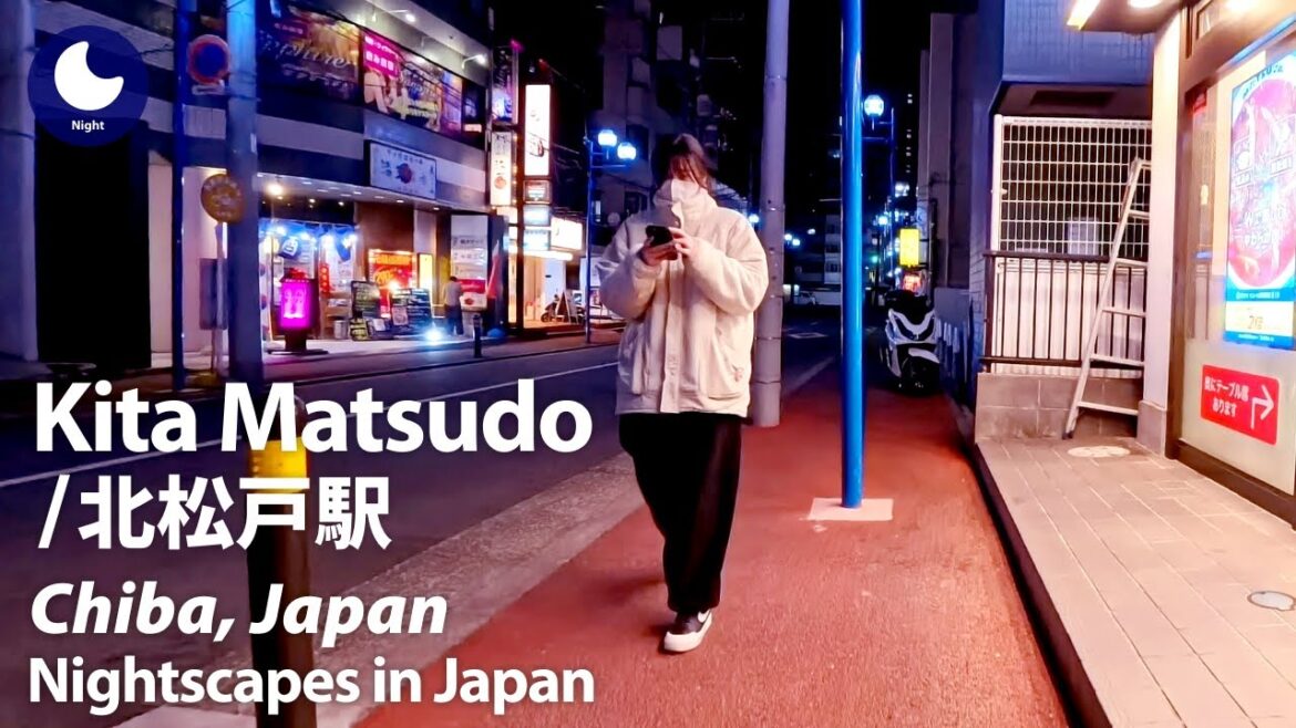 ⁴ᴷ Chiba: Kita Matsudo Station (千葉県: 北松戸駅) - Japan Walking Tour (February, 2024)