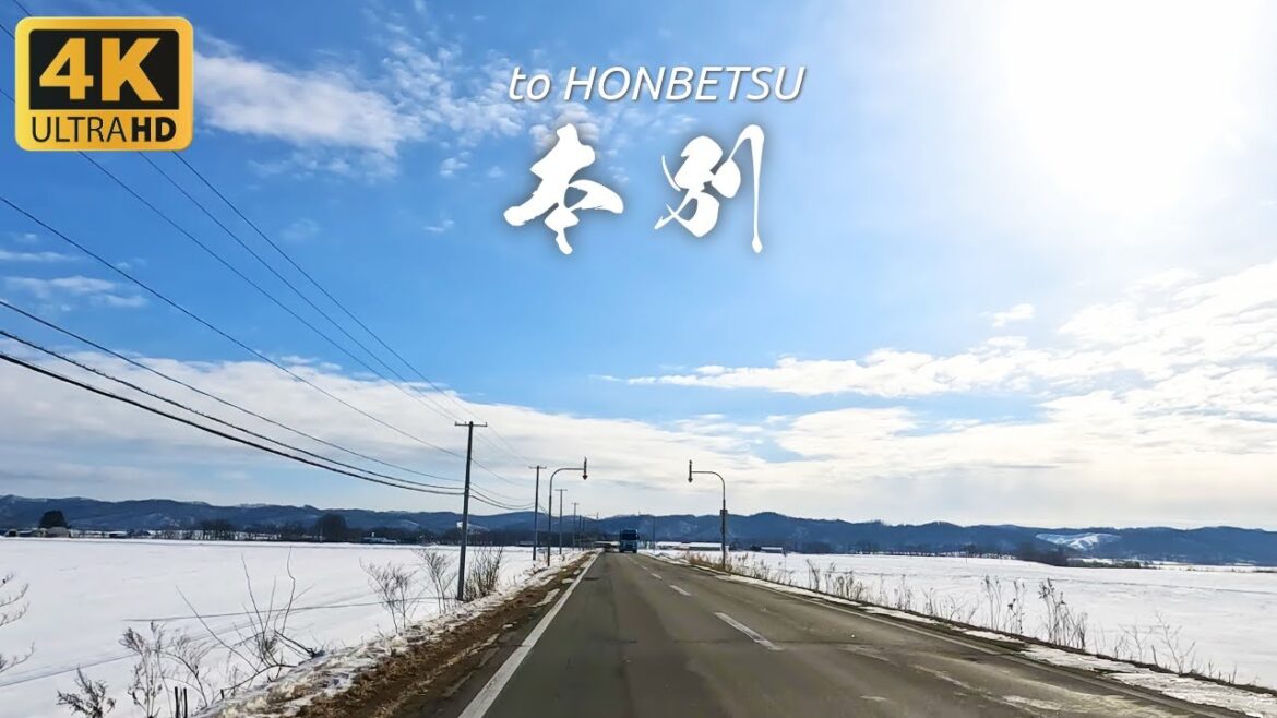 Hokkaido Travel 4K | Driving through the countryside to Honbetsu, Hokkaido in Japan Hokkaido Travel 4K | Driving through the countryside to Honbetsu, Hokkaido in Japan