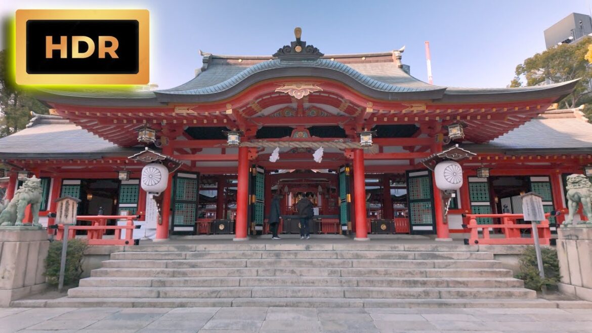 4K HDR🎥Japanese History & Culture:Walk🚶‍♂️Kobe Ikuta Shrine⛩️Return to Sannomiya Station 2024