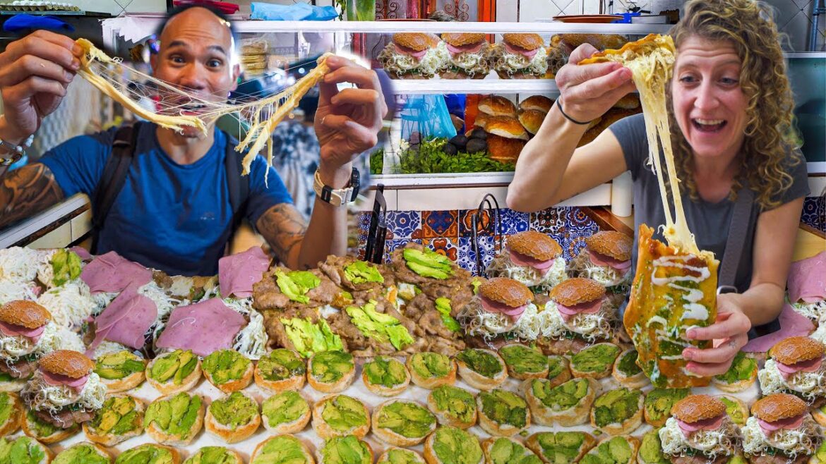 TRADITIONAL Mexican Food in Puebla, Mexico - GIANT CEMITAS & MEXICAN MOLE + PUEBLA STREET FOOD TOUR