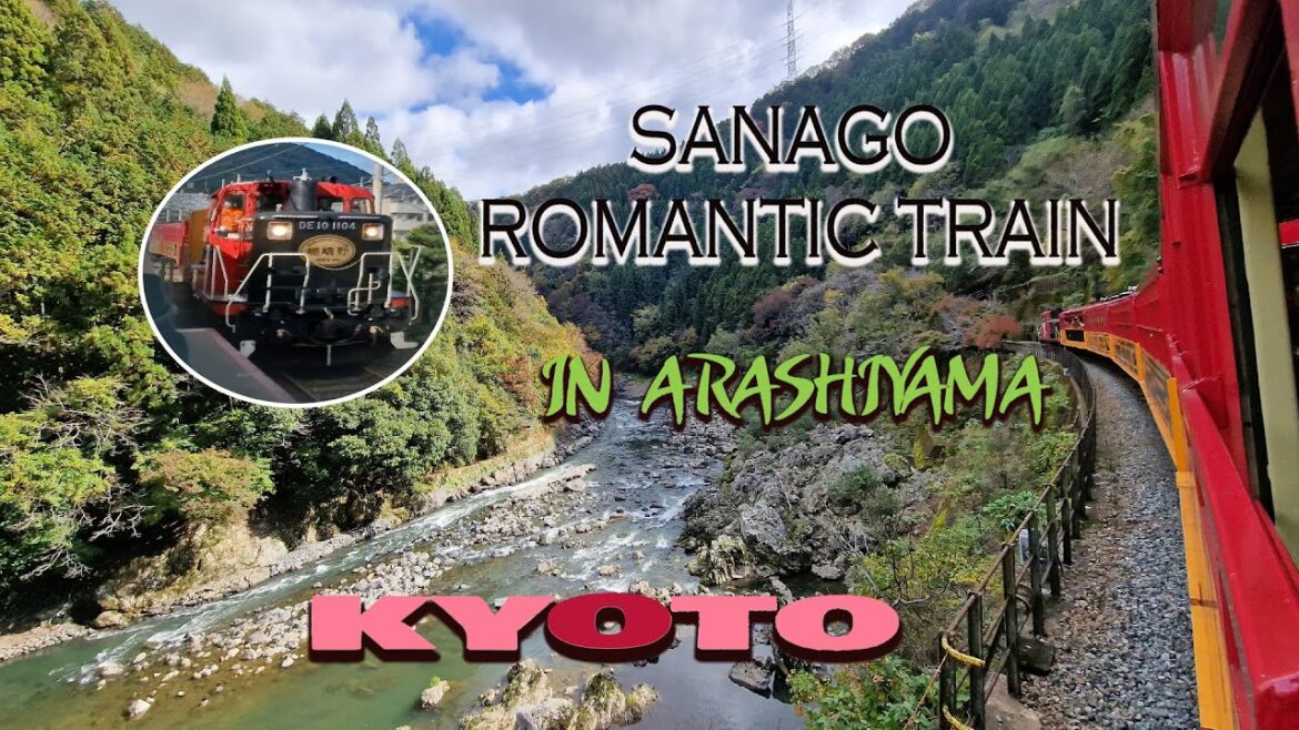 [4K] Riding the Sagano Scenic Railway, Kyoto’s romantic train in Arashiyama, Japan.