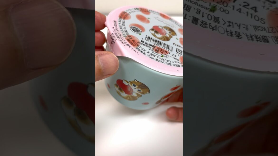 Cat Mug with White Peach Jelly #shorts