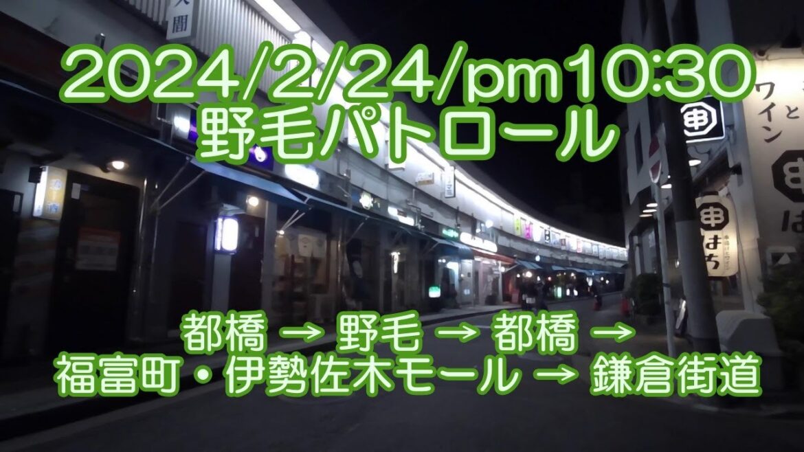 2024/2/24/土曜日pm10:30/野毛パトロール。流石にこの時間は空いている。#野毛 #福富町 #伊勢佐木モール #鎌倉街道 #野毛散歩 #横浜散歩 #桜木町駅 #野毛飲み #yokohama