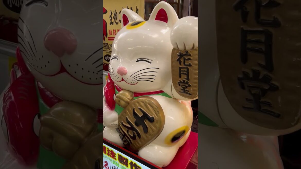 Big Beckoning Cat Maneki Neko #shorts