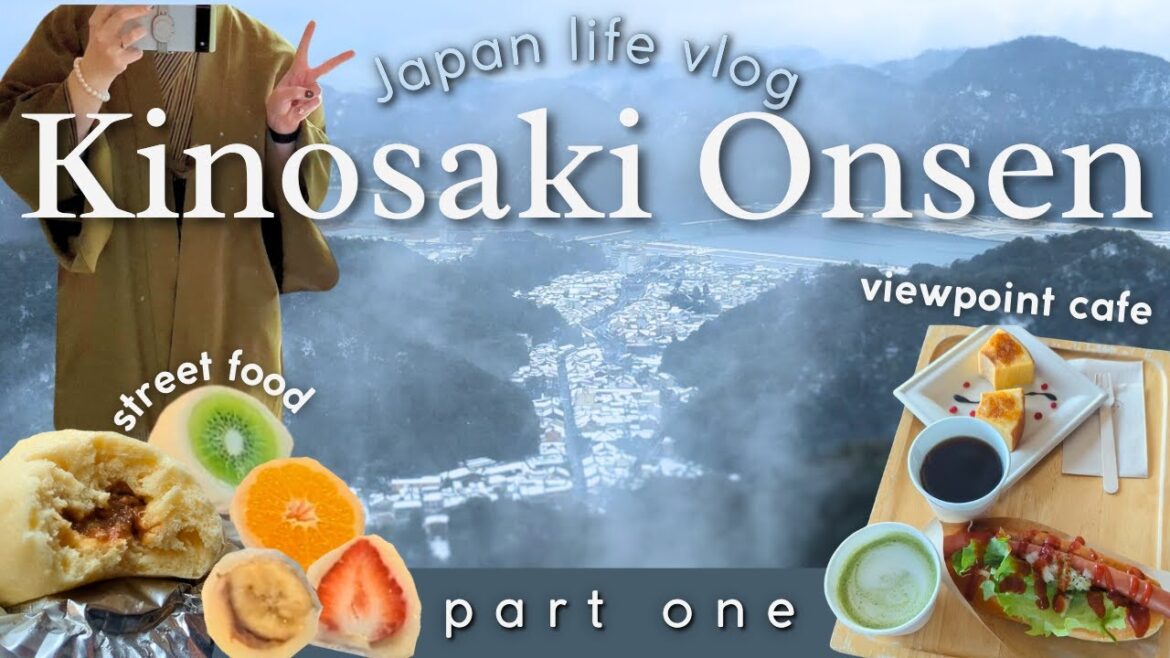 Delicious street food in the snow in popular hot spring town