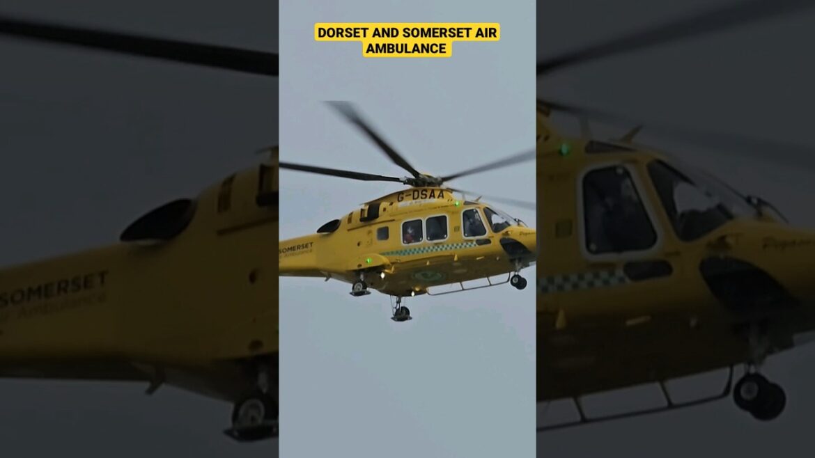 Dorset And Somerset Air ambulance #Helicopter Taking Off From Dorchester #Dorset