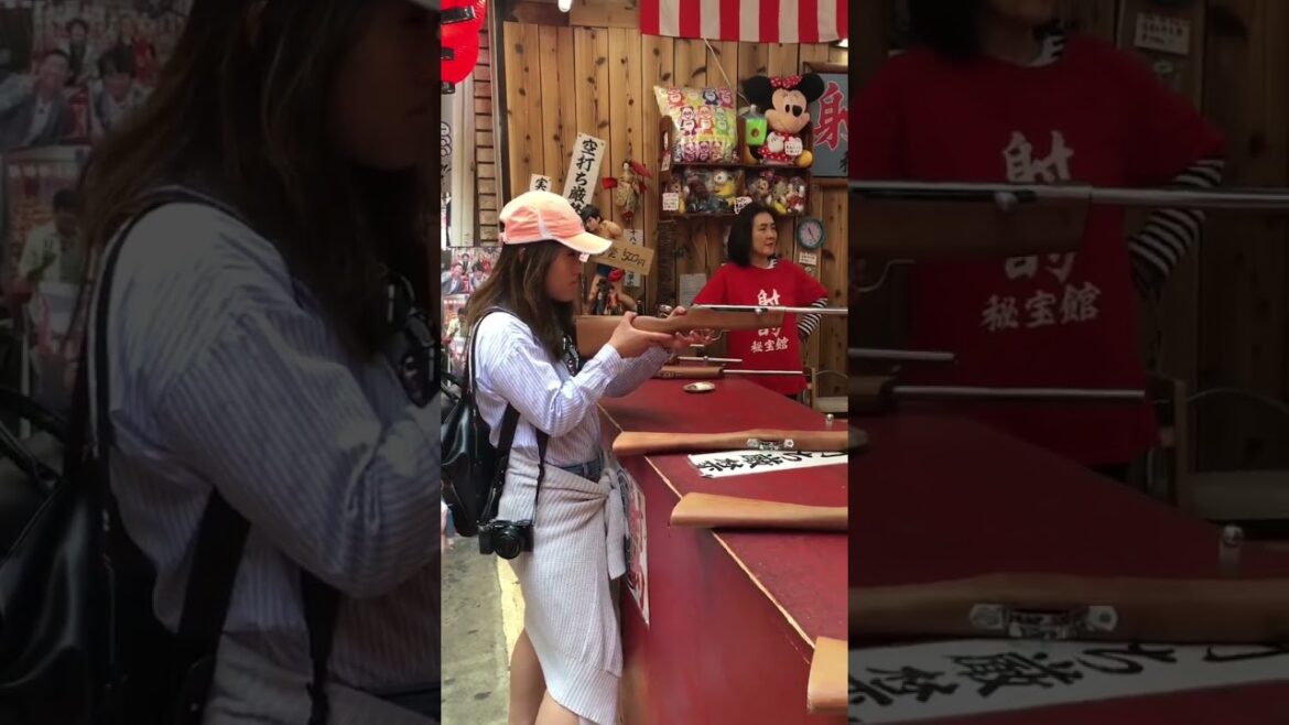 these ARCADE GAMES are VERY POPULAR in tsutenkaku osaka japan street game