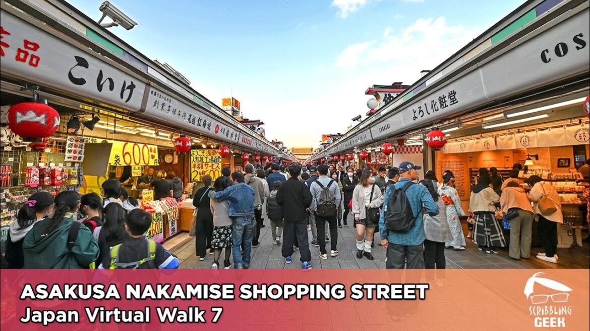 Asakusa Nakamise Shopping Street | Japan Virtual Walk 7 [4k 60fps]