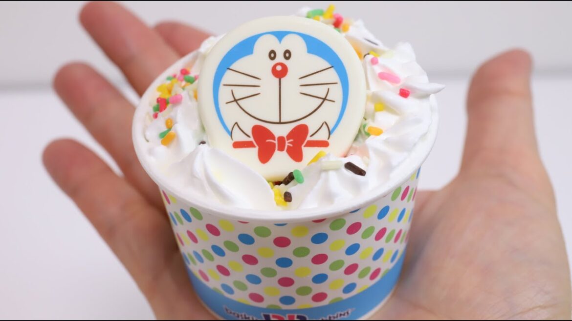 Baskin Robbins Doraemon Happy Friends Matcha Brownie Ice Cream Baskin Robbins Doraemon Happy Friends Matcha Brownie Ice Cream