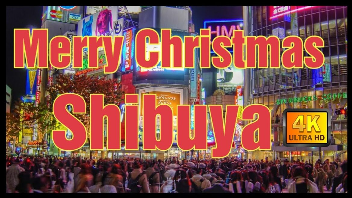 【4K】Japan Walk - Tokyo ,Merry Christmas at Shibuya ,#Japan #Tokyo #Shibuya (渋谷)