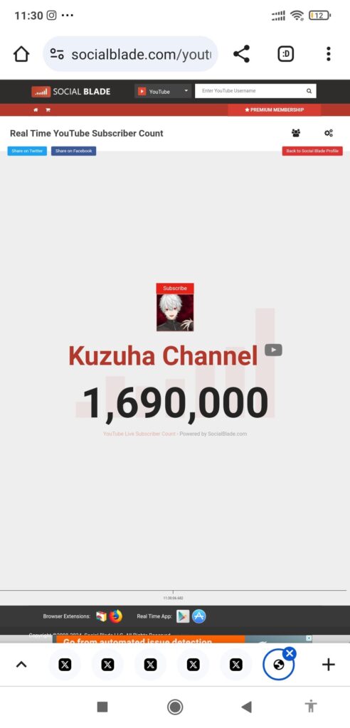 Don't let all the drama distract you from the fact that Kuzuha is no longer The Biggest Male Vtuber💀