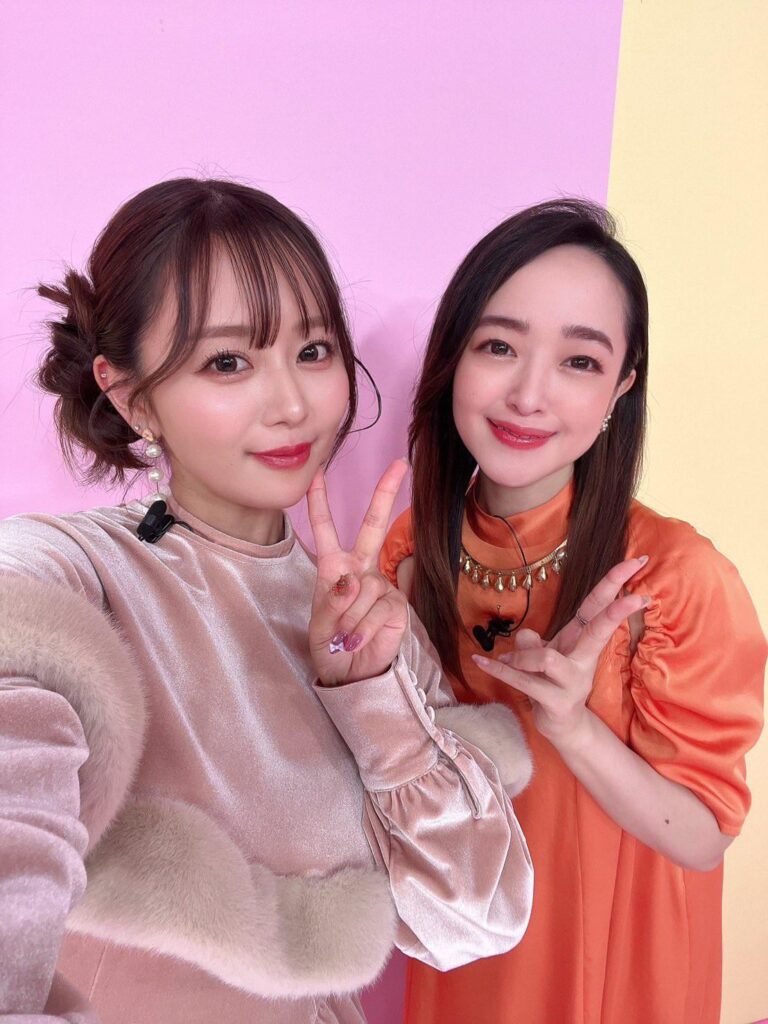 Megumi Han and Yuka Iguchi at the Princess Connect anniversary live event