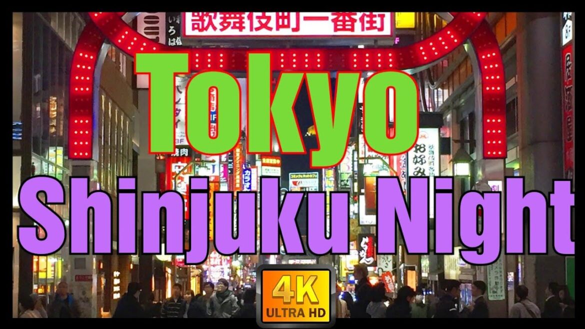 【4K】Japan Walk - Tokyo ,November 2020,Shinjuku City (新宿区) at night