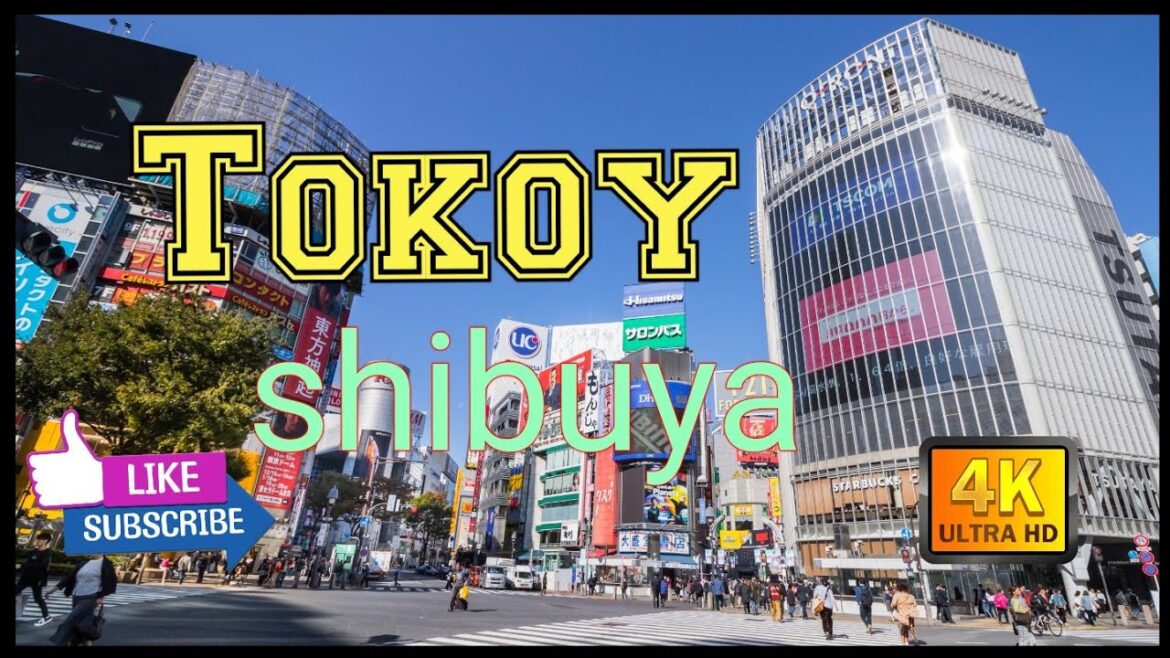 Walking around Shibuya 4k video
