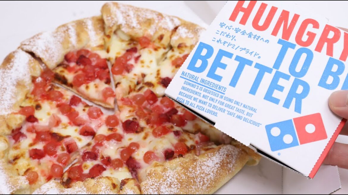 Sakura Strawberry and Tapioca Boba Pizza Domino’s Pizza Japan Sakura Strawberry and Tapioca Boba Pizza Domino's Pizza Japan