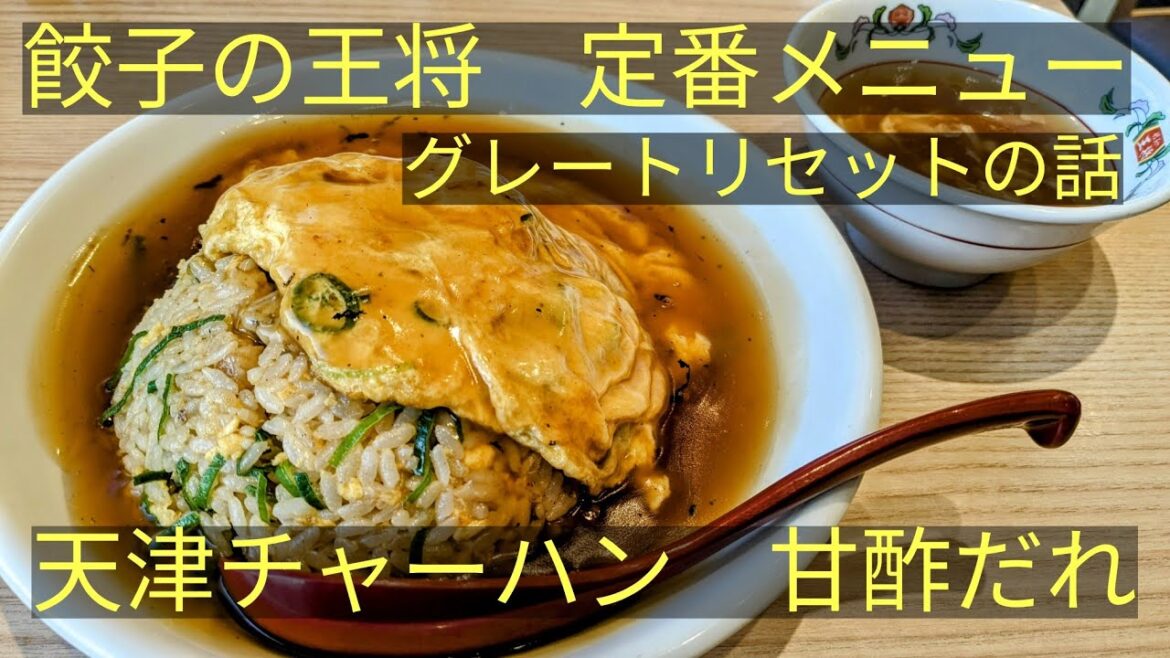 餃子の王将　定番メニュー　天津チャーハン　甘酢だれ　Gyoza no OHSHO　Tianjin fried rice　Japan food tour