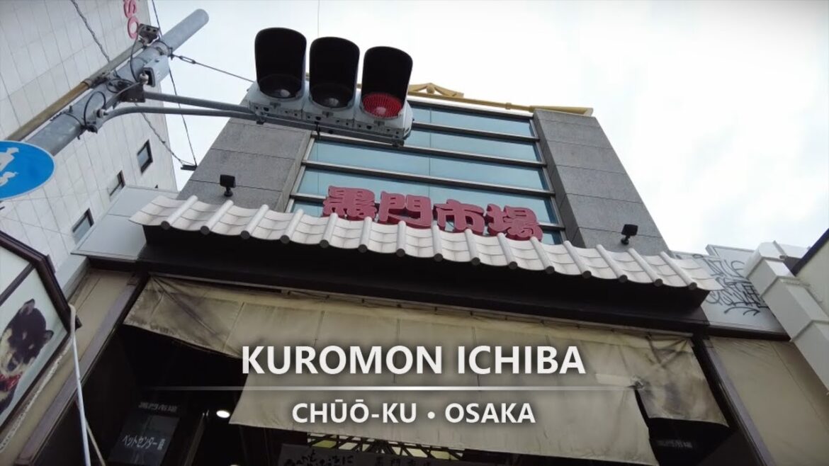 Casual Walk through Kuromon Market • Chūō-ku, Osaka • HD Walk