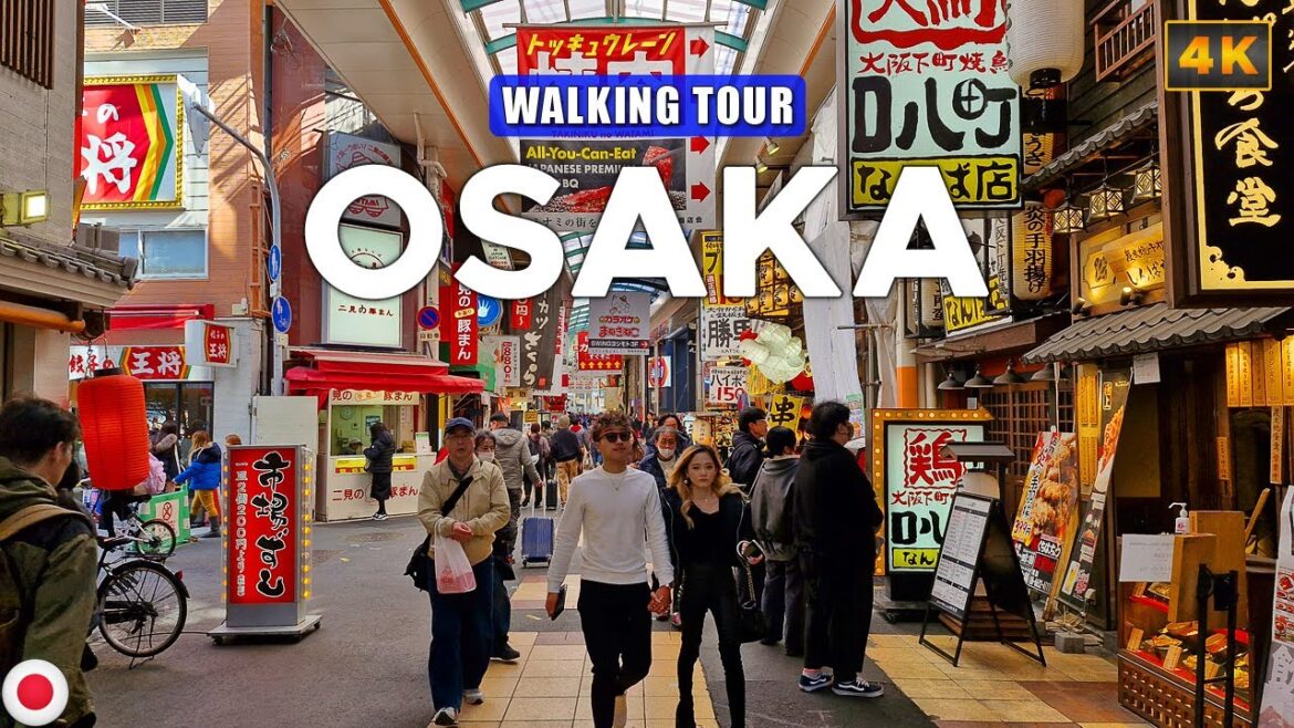 Osaka JAPAN - Downtown Osaka City Walk 2024 [Travel Vlog]