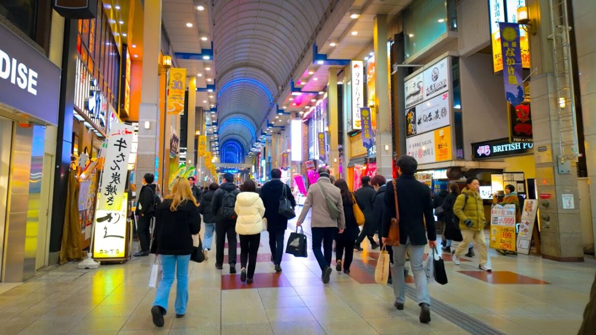 Snowy Night in Sendai Japan 4k