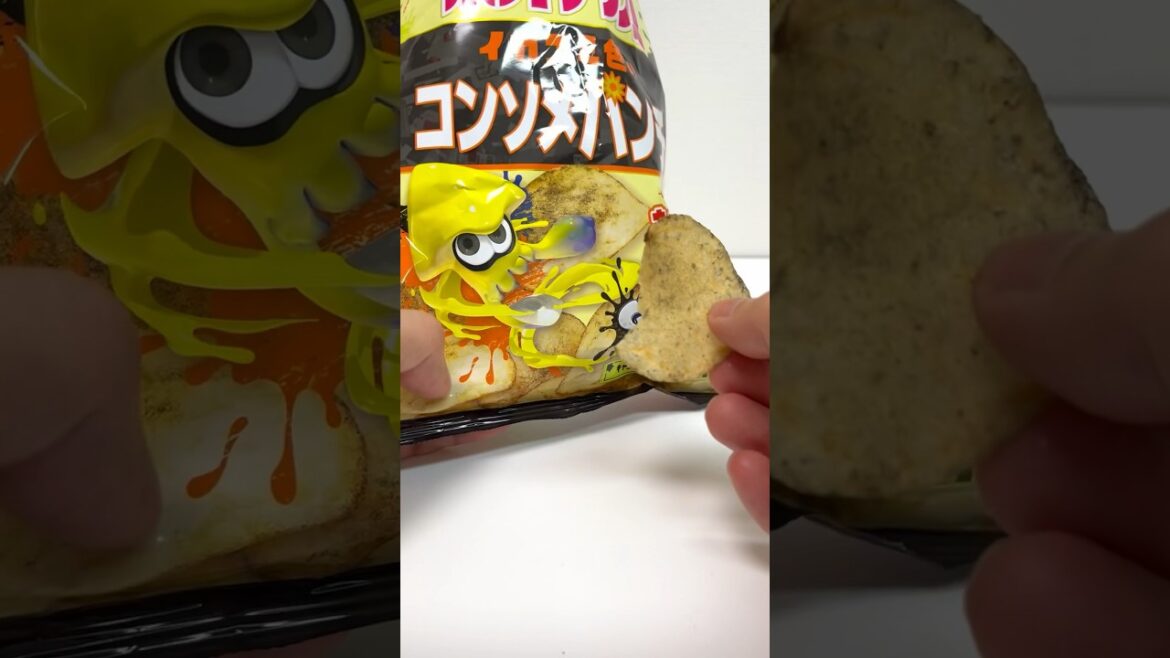 Splatoon Potato Chips Squid Ink color Consomme Punch #shorts