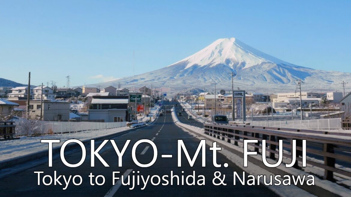 4K Scenic Drive | Central Tokyo to Mt. Fuji (Fujiyoshida City & Narusawa Village)