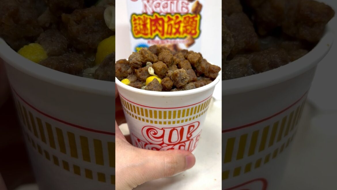 Too Much Nazoniku Cup Noodles Meat Nazoniku Hodai #shorts