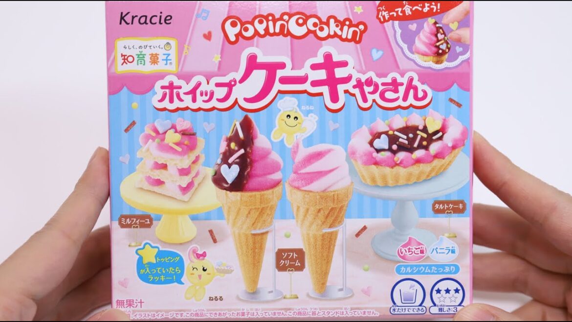 Popin Cookin Whipped Cream Cake Store Renewal DIY Candy for ASMR