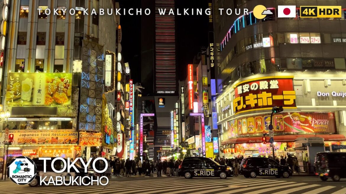 TOKYO Kabukicho In Shinjuku Walking Tour : Adult Nightlife Near kabukicho Tower- 4K 60fps [Ultra HD]