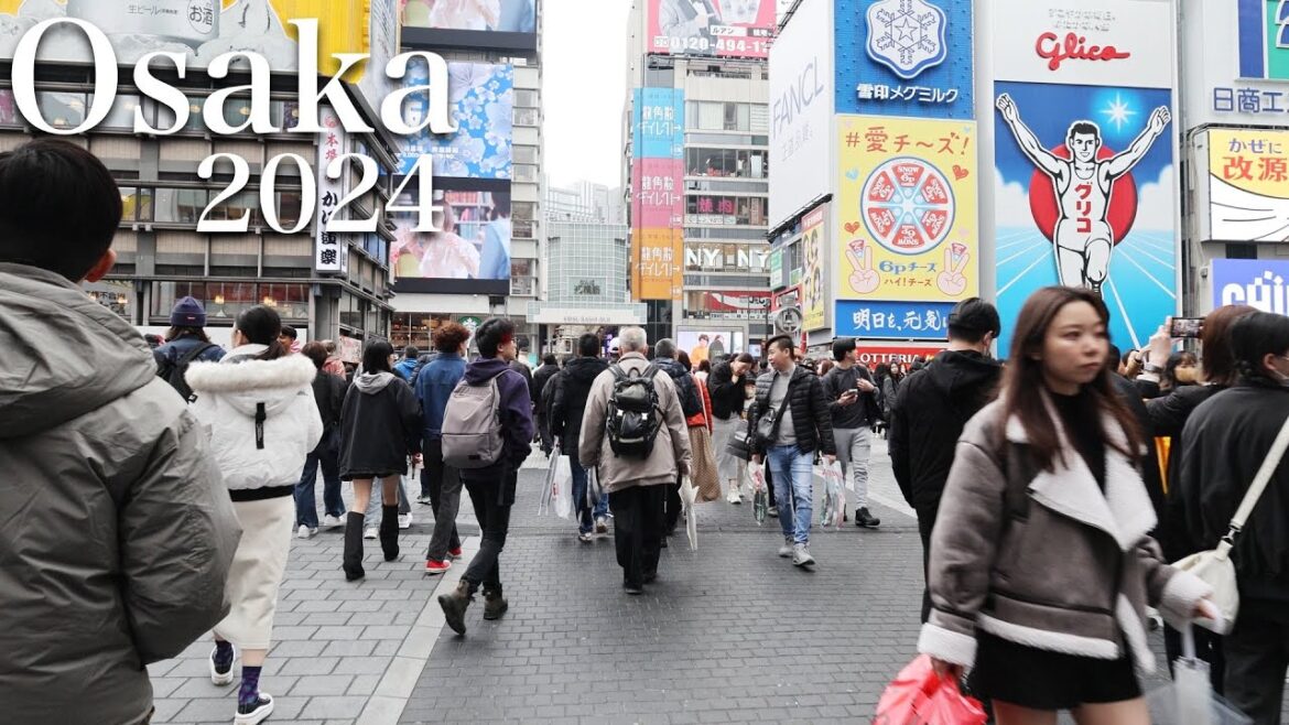 Osaka city tour 2024 honmachi, Shinsaibashi, Namba -4K Japan Travel Video-
