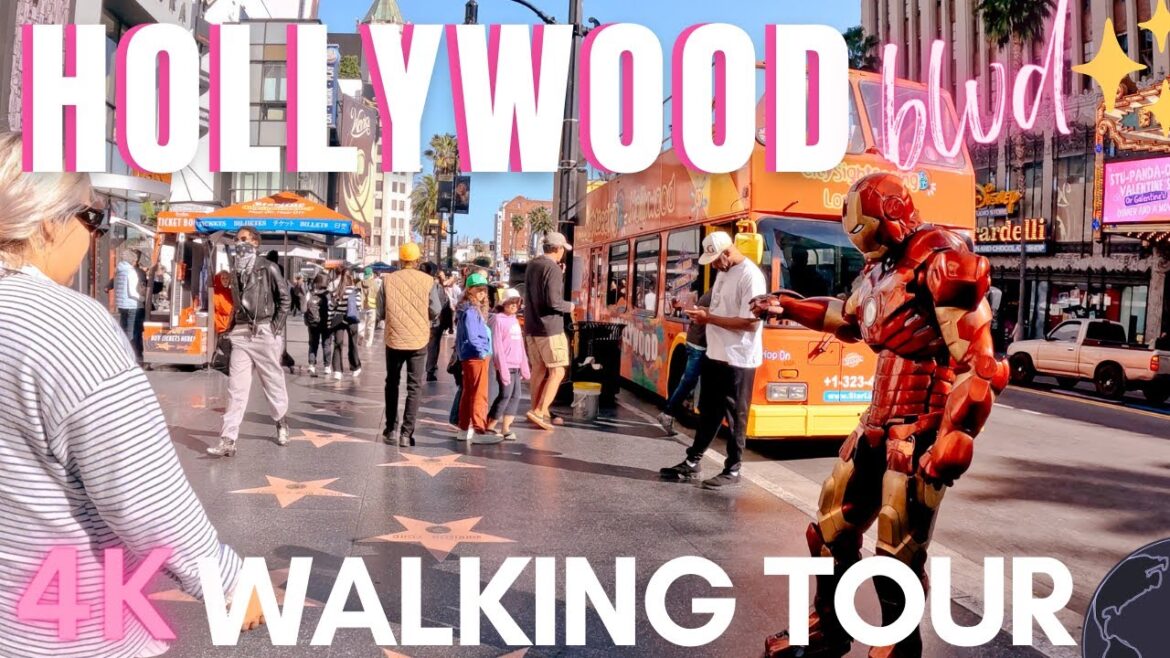 Hollywood Boulevard Walking Tour [4K] 🌴 Los Angeles, California 🎬