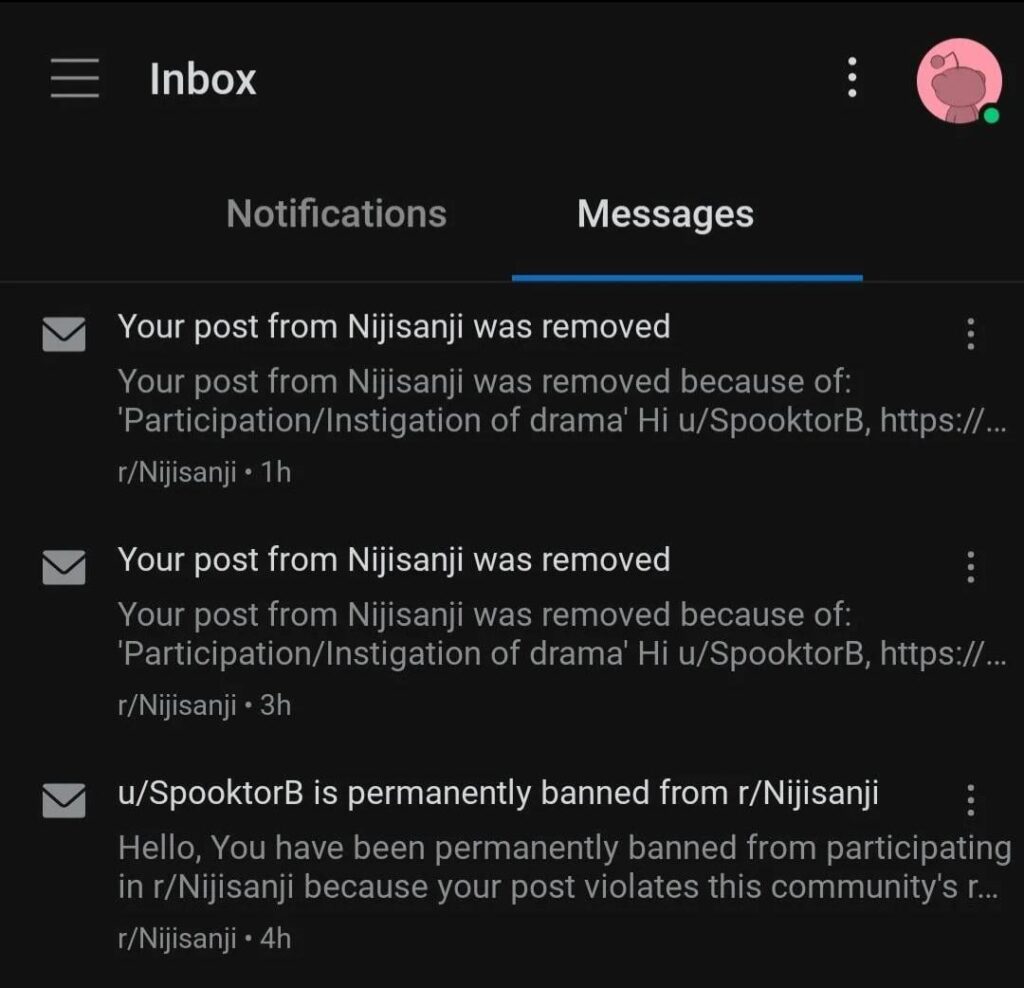 For those of who do not know about the dude that posted: daily reminder that 2 talents almost died due to niji. He was perma banned