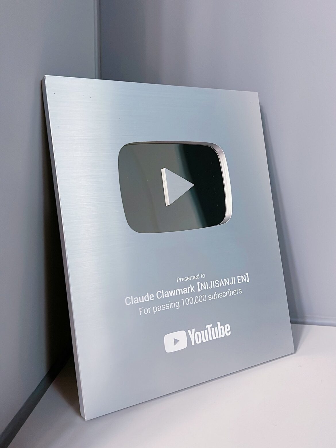 Congratulations to Claude Clawmark for earning a YouTube Play button that he will never receive