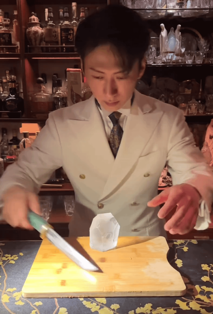 Being served a drink with this precision.