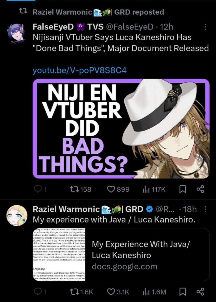 New Nijasanji drama drop this time with Luca Kaneshiro.