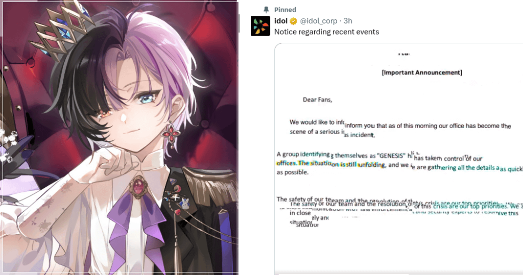 [Notice regarding recent events] Idol Based AF. Tɧɘy are ʇɑk�ɴg ovɘɼ and clearly mocking Nijisanji