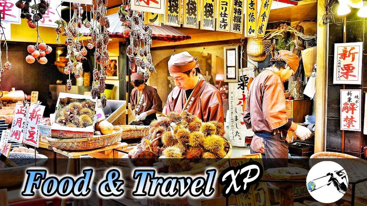 Street Food of Nishiki Market Kyoto Japan 4K | Food & Travel XP