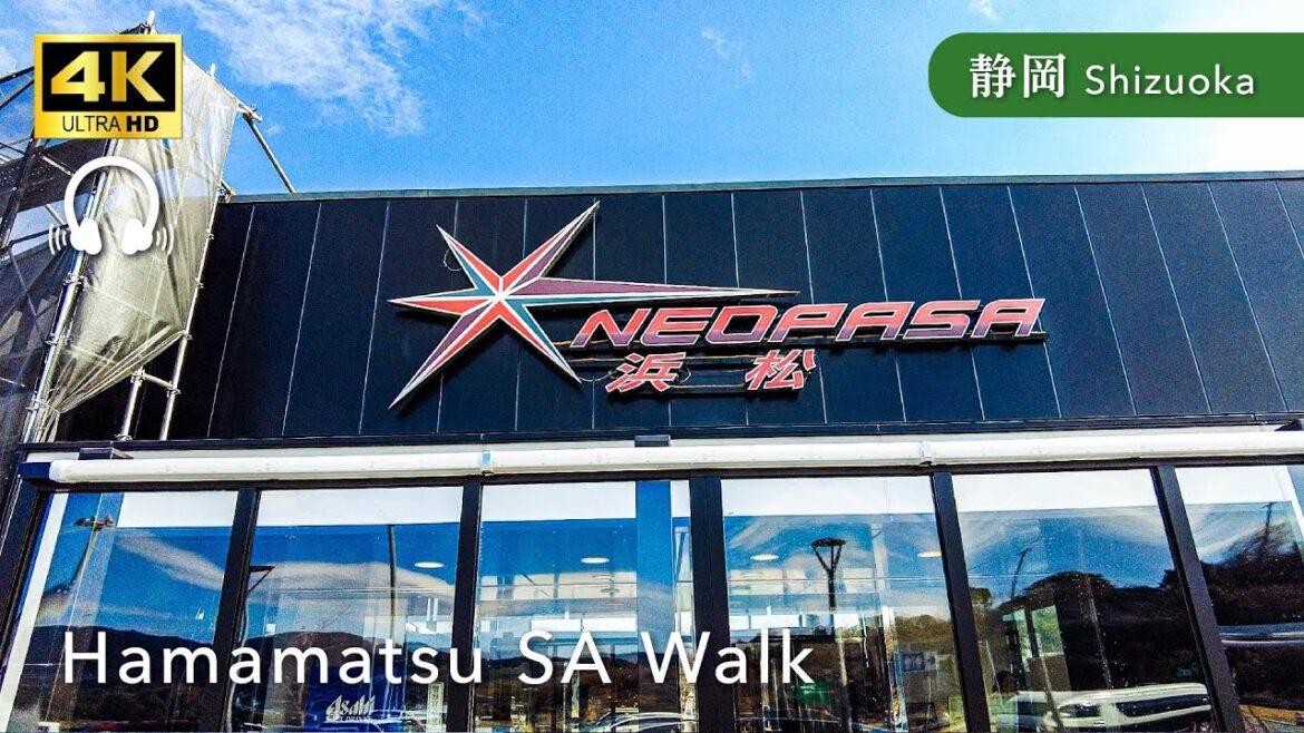 [Shizuoka💖] Walk Japan - Walking around Hamamatsu Service Area ASMR [4K]