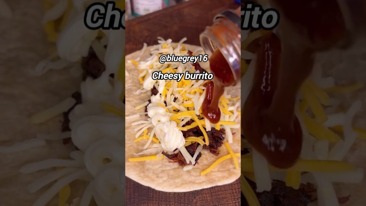 Cheesy beef burrito 🌯 #recipe #bbq #cooking