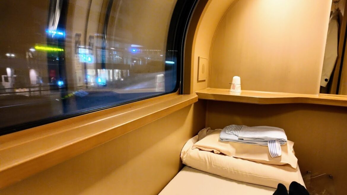 Riding sleeper train ’’Sunrise Express’’ from Tokyo to Himeji, Japan【solo trip】