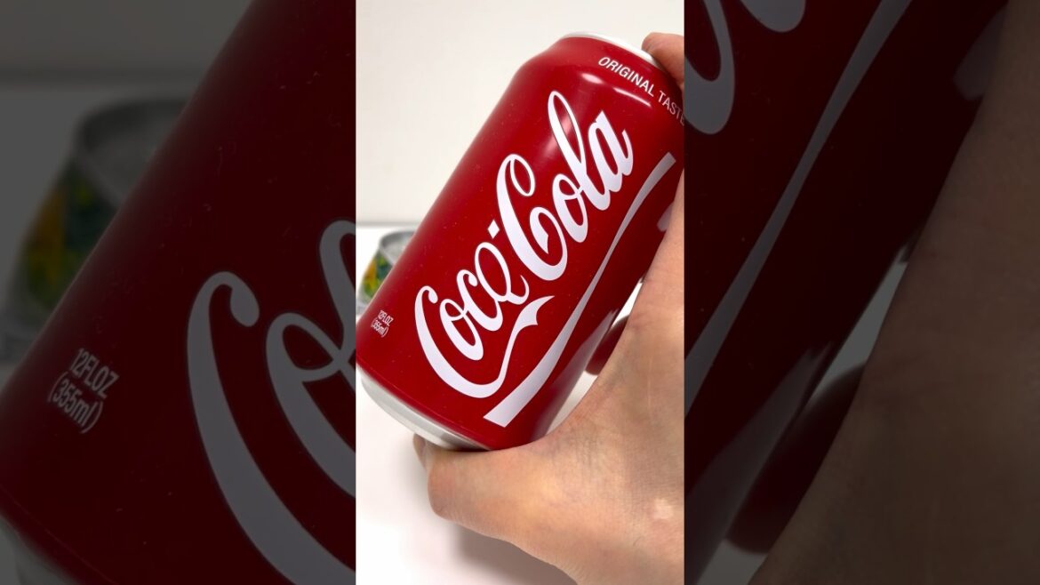 I am a Strong Grip Man! Easily Crush and Rebuild Coca Cola Can #shorts