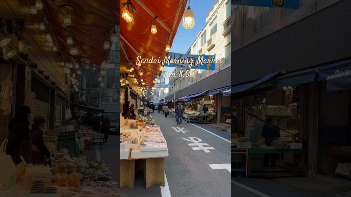 Travel to Sendai - The Famous Asaichi Market #travel #foodtour #仙台観光 #朝市 #海鮮 #fishmarket