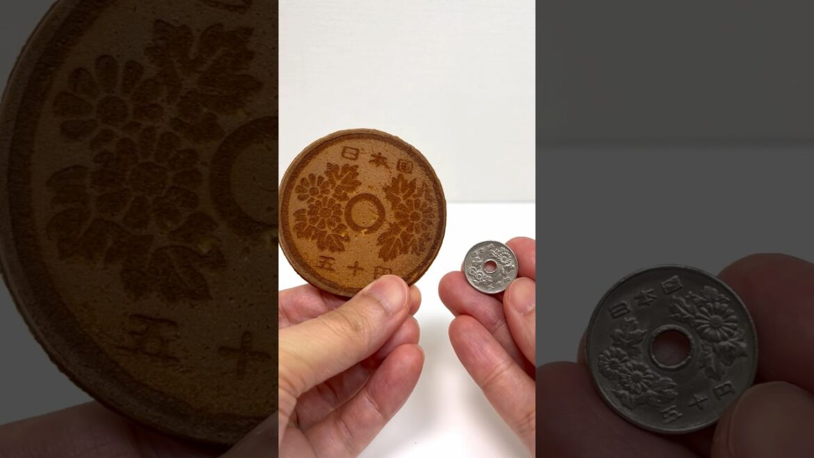 Japanese Coin Sweet Senbei Rice Cracker #shorts