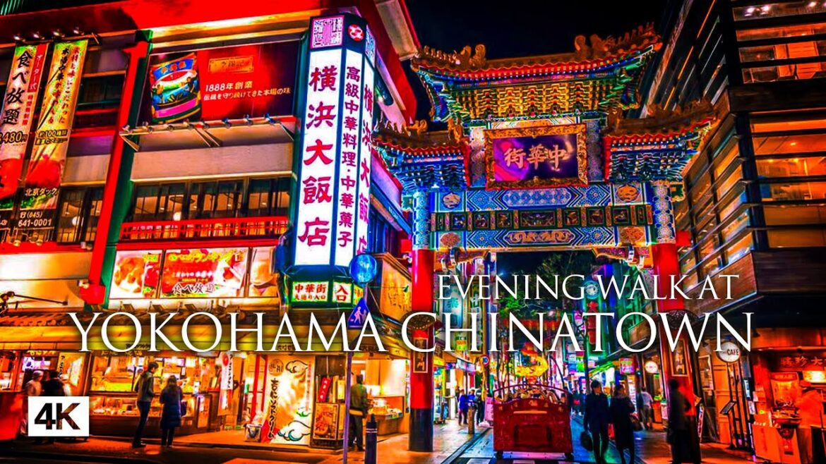 Yokohama Walking Tour 4k：Yokohama Chinatown Walk